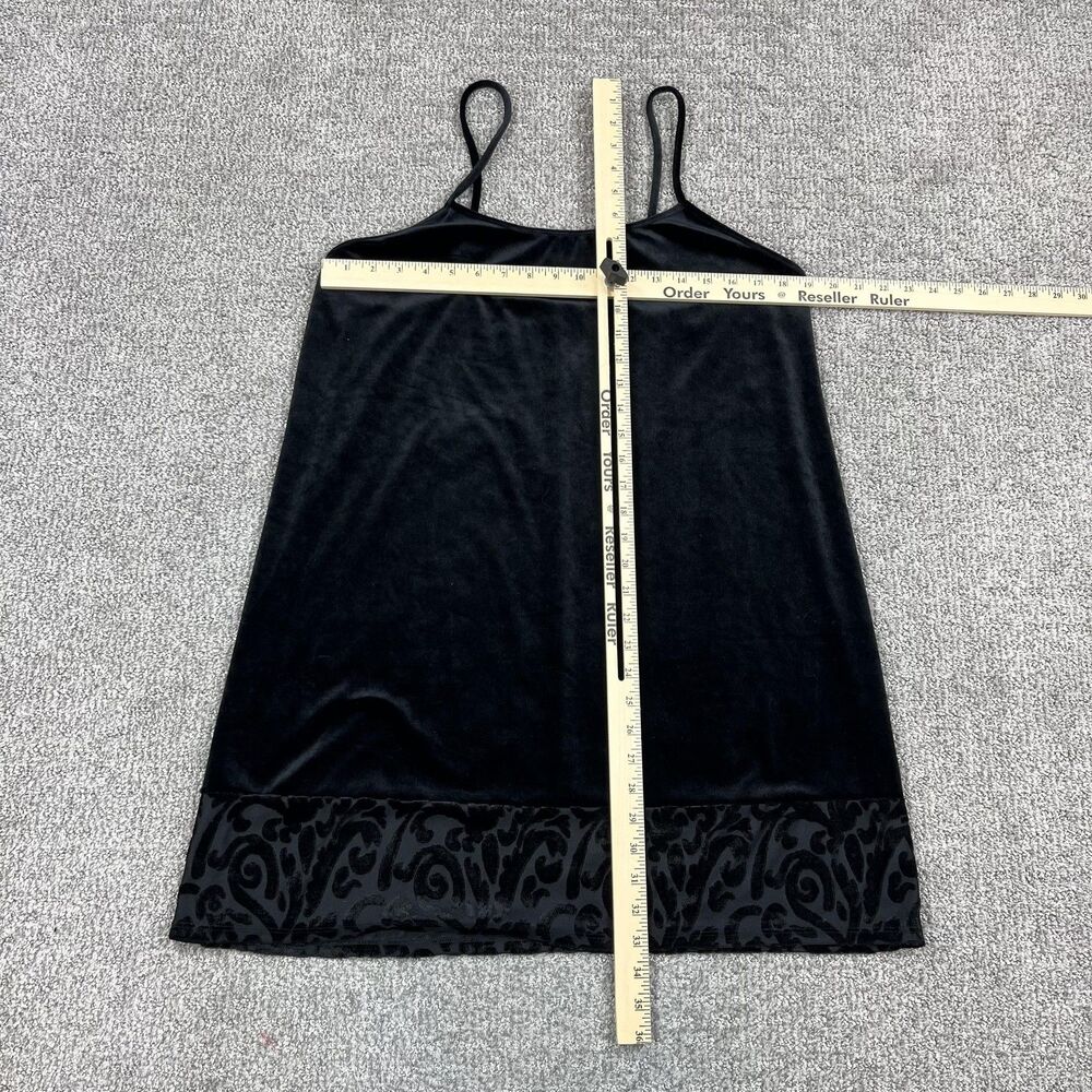 Natorious Top Womens 1X Black Velour Velvet Tunic Tank Whimsigoth Boho Goth - Picture 3 of 7